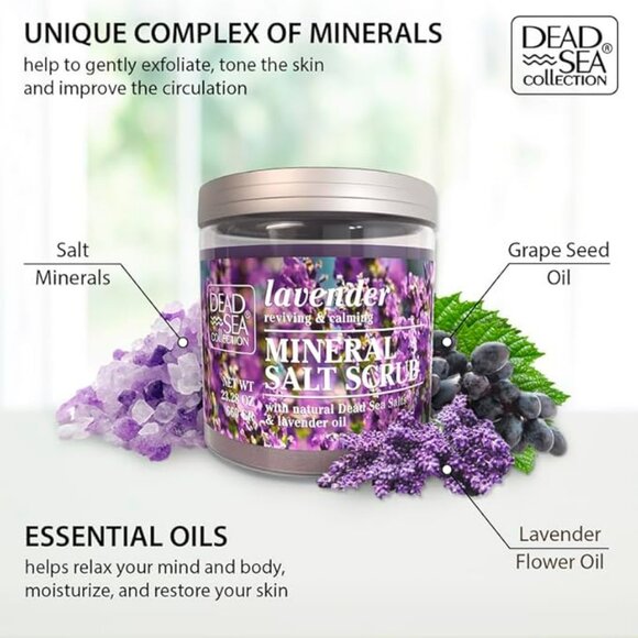 Dead Sea Collection Lavender Mineral Salt Scrub bundle - Picture 4 of 10